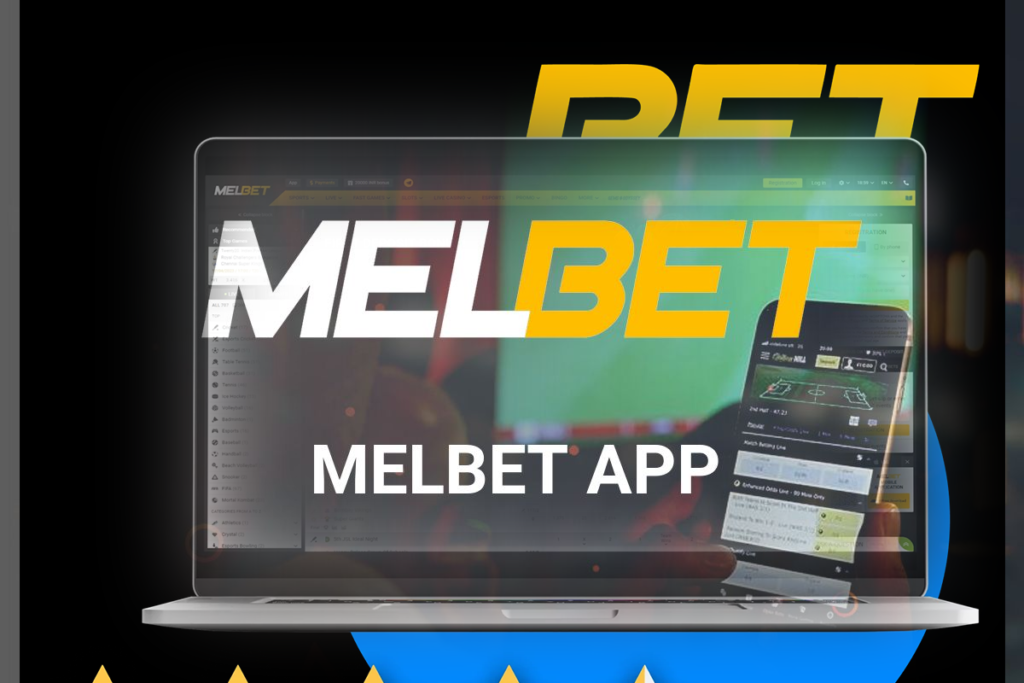Logos app in laptop Melbet